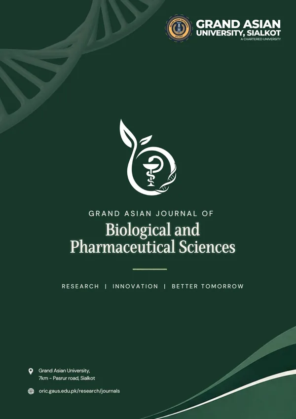 Grand Asian Journal of Biological and Pharmaceutical Sciences back cover