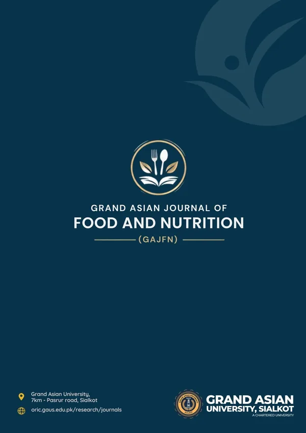Grand Asian Journal of Food and Nutrition (GAJFN) back cover