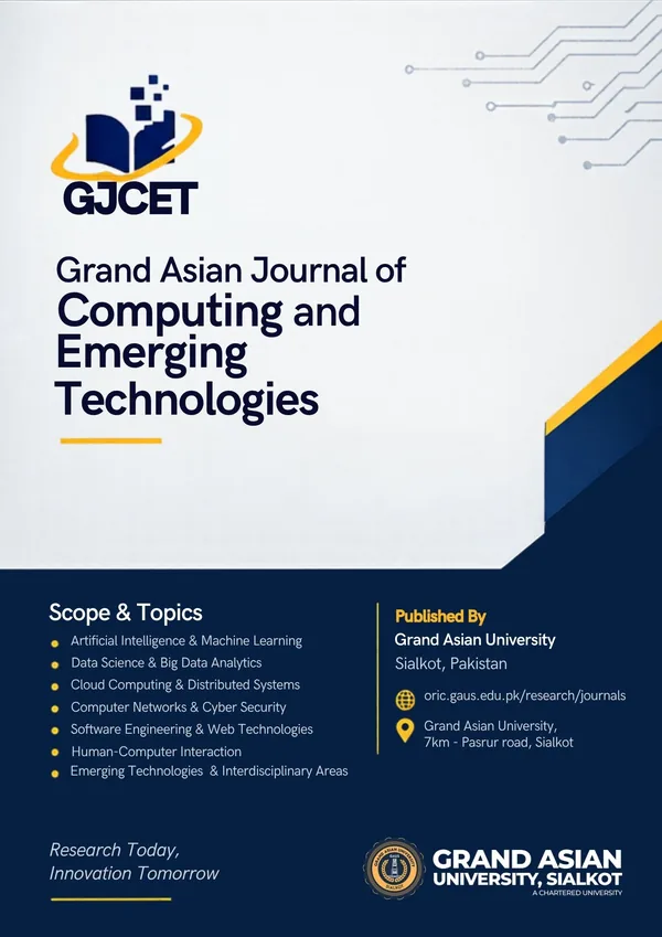 Grand Asian Journal of Computing and Emerging Technologies (GJCET) back cover